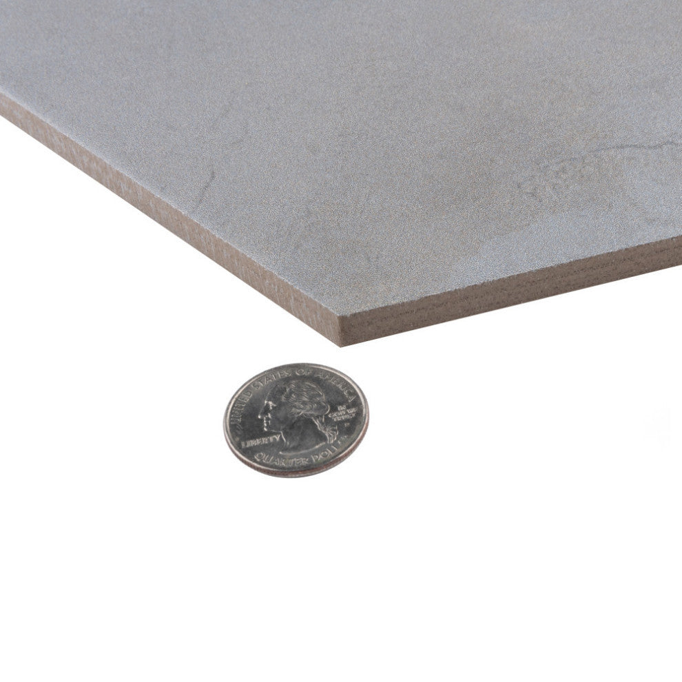 Industrial Hex Multi Mix Porcelain Floor and Wall Tile, Silver
