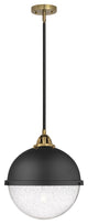 Innovations 288-1S-BAB-HFS-124-BK-LED Hampden 1 Light Pendant, Matte Black