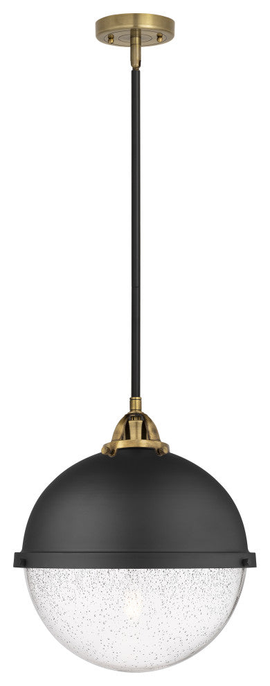 Innovations 288-1S-BAB-HFS-124-BK-LED Hampden 1 Light Pendant, Matte Black