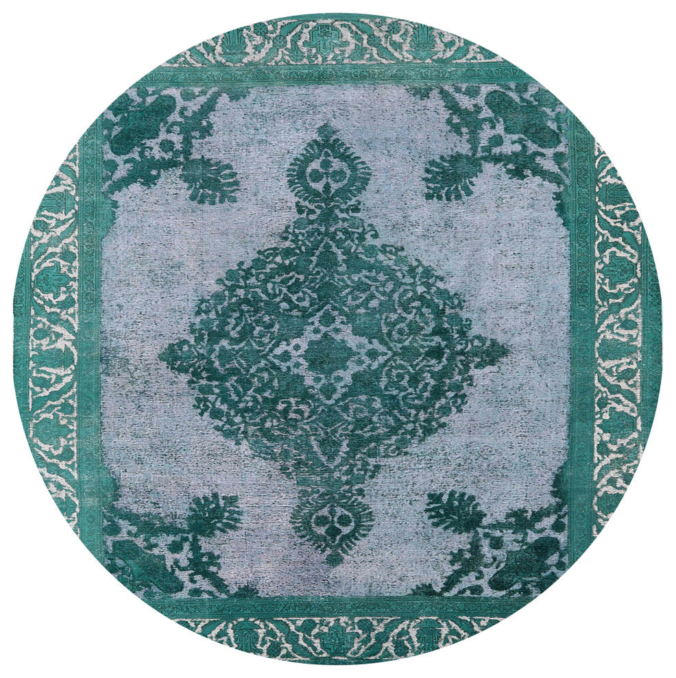 Ahgly Company Indoor Round Mid-Century Modern Area Rugs, 7' Round