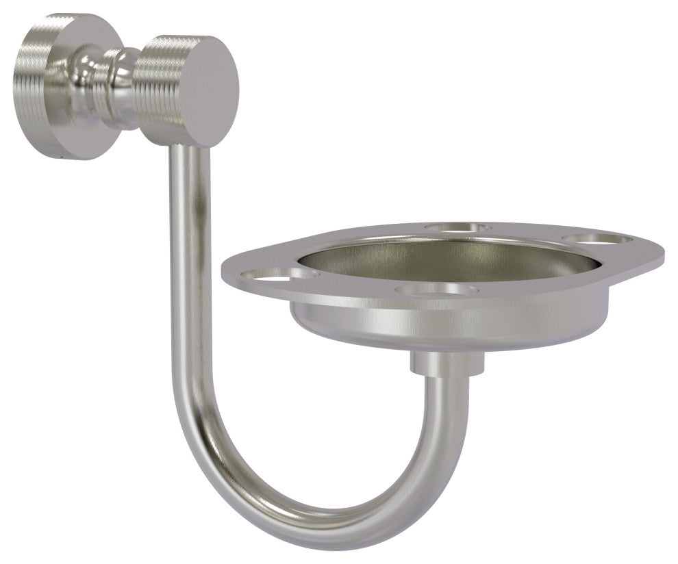 Foxtrot Tumbler and Toothbrush Holder, Satin Nickel
