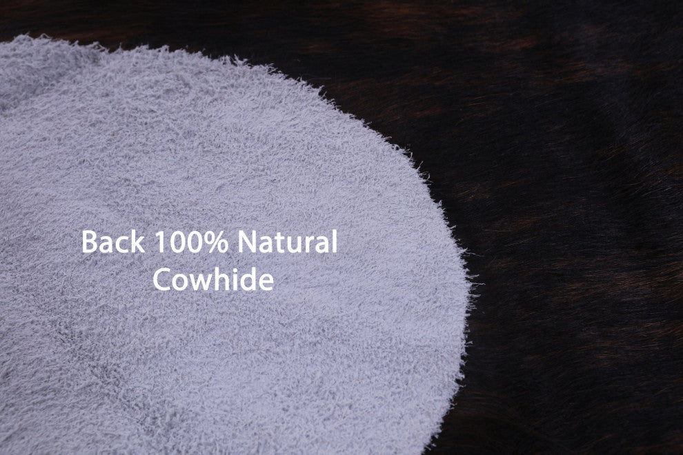 7' 0" X 6' 1" Brindle Natural Cowhide Rug C2346