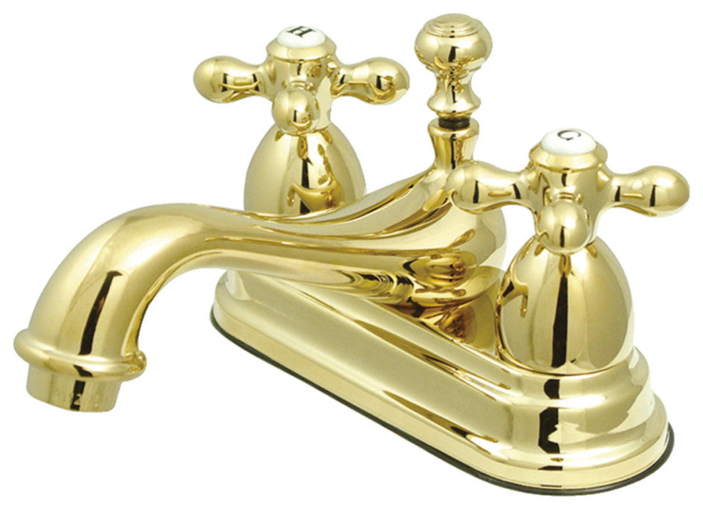 Kingston Brass 4" Centerset Bathroom Faucet, Polished Brass