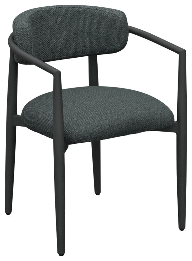 Annika Outdoor Dining Arm Chair, Black