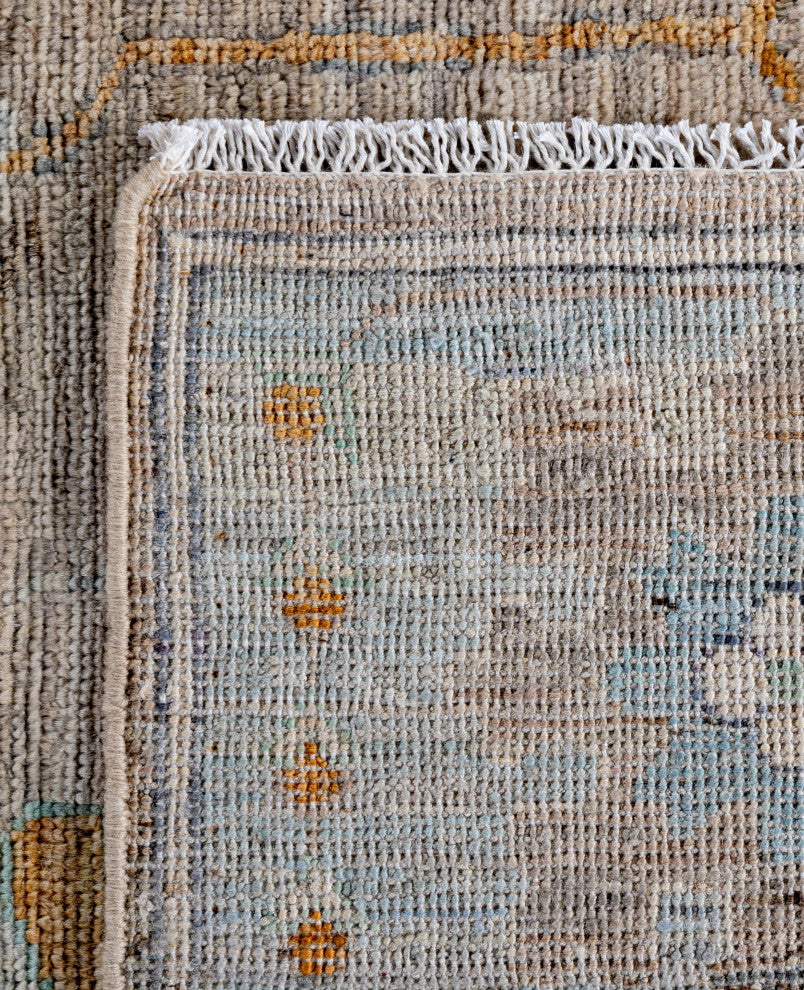 Oushak One-of-a-Kind Hand-Knotted Area Rug Beige, 7'11" x 9'10"