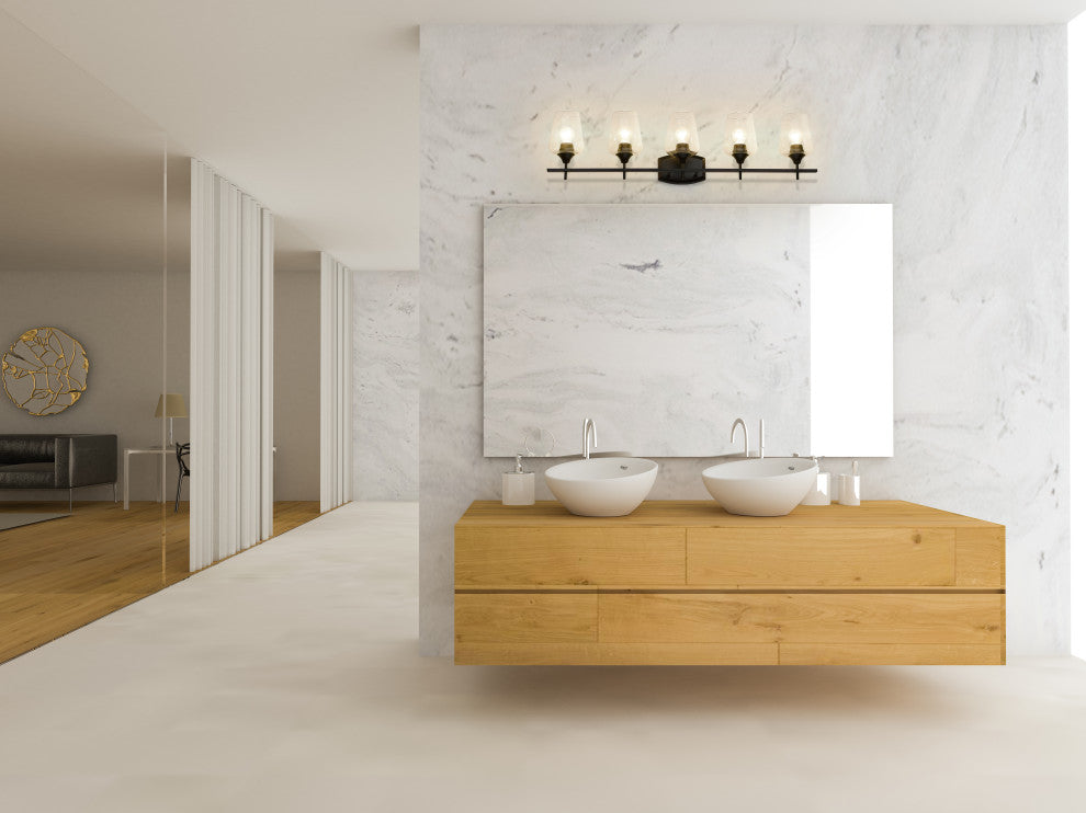 Z-Lite Joliet 5 Light Vanity, Matte Black