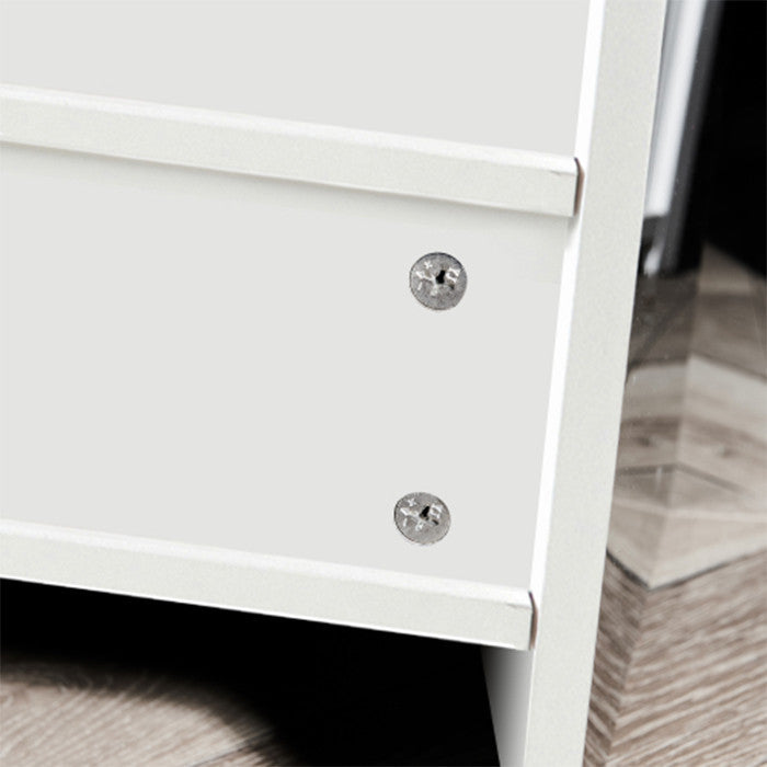White High Gloss Sideboard Storage Cabinet modern wood TV stand with 3 doors