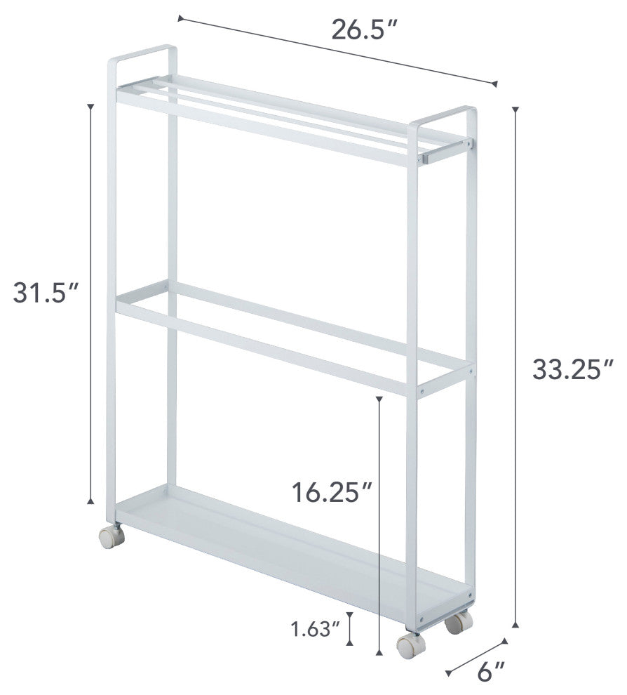 Tower Towel Rack and Organizer Wagon, White
