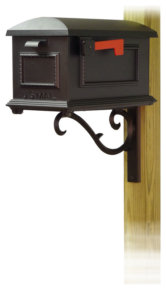 Traditional Curbside Mailbox With Sorrento Front Single Mailbox Mounting Bracket
