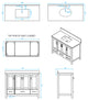 Wyndham WCS141448SWHCMUNSM24 48 Inch Single Bathroom Vanity in White
