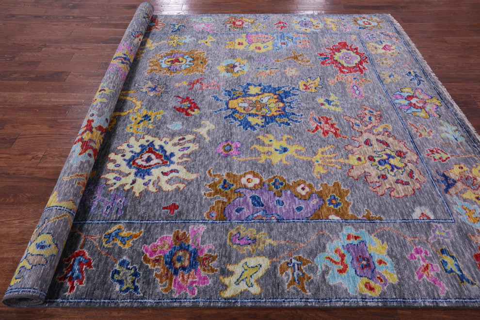 8' 3" X 9' 11" Hand Knotted Turkish Oushak Wool Rug - Q14842