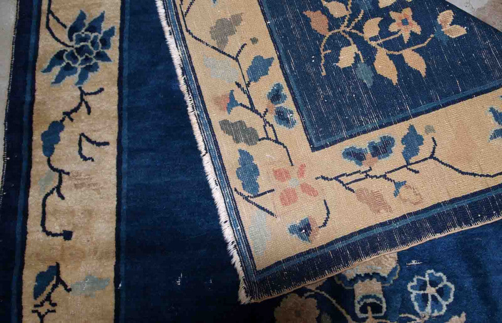 Handmade Antique Peking Chinese Rug, 4.1'x6.4', 125cmx195cm 1900s