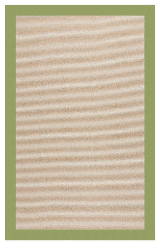 Zoe-Beach Sisal Machine Tufted Rectangle Rug, Green, 8'x8'