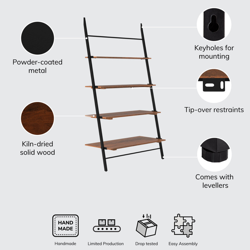 Lasalle Ladder Shelf, Walnut