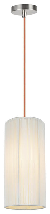 61092-3, Adjustable 1-Light Hanging Mini Pendant Ceiling Light, Satin Nickel