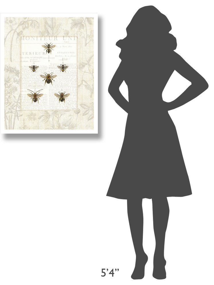 "Bee Botanical" Digital Paper Print by Sue Schlabach, 24"x30"