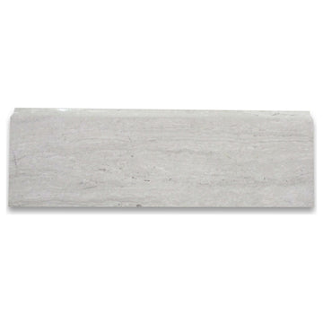 Baseboard Athens Silver Cream Wooden Beige Marble Molding Polish 4x12, 1 piece