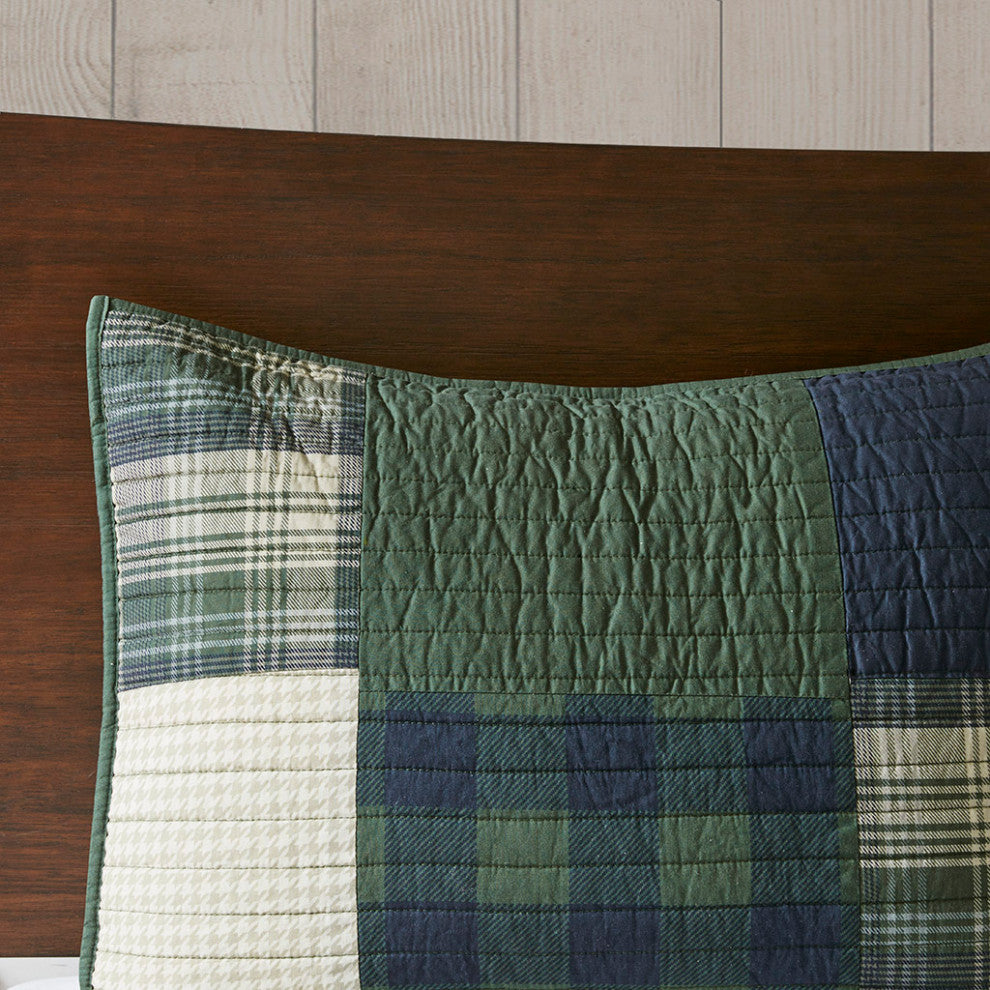 Woolrich Mill Creek Oversized Cotton Quilt Set, Green