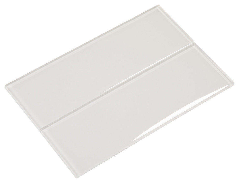4"x12" Glass Subway Collection, Agreeable Gray