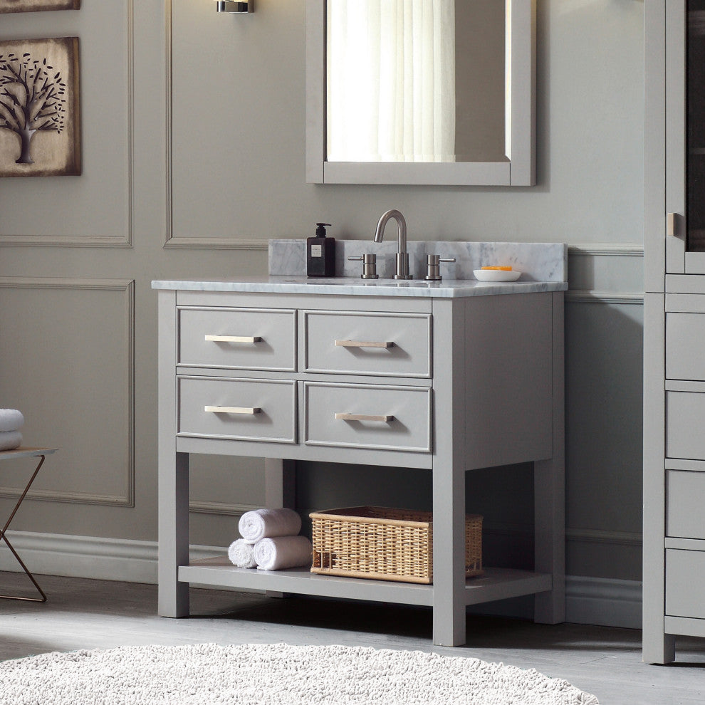 Avanity Brooks 36" Vanity Only, Chilled Gray Finish