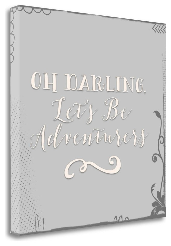 "Let''''S Be Adventurers" By Tara Moss, Giclee Print on Gallery Wrap Canvas