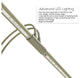 22" LED Grand Piano Lamp, Black and Brass, Antique Brass