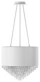 Modern 4-Light Drum Shape Pendant Light for Dining Room Kitchen Island, White