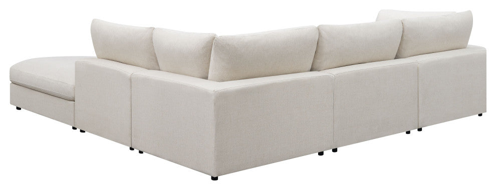 Serene 5-piece Upholstered Modular Sectional Sofa Beige