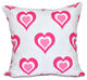 Valentine Print Pillow, Fuschia, 16"x16"