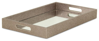 Labai Faux Shagreen, Mirrored Tray, Rose Gold