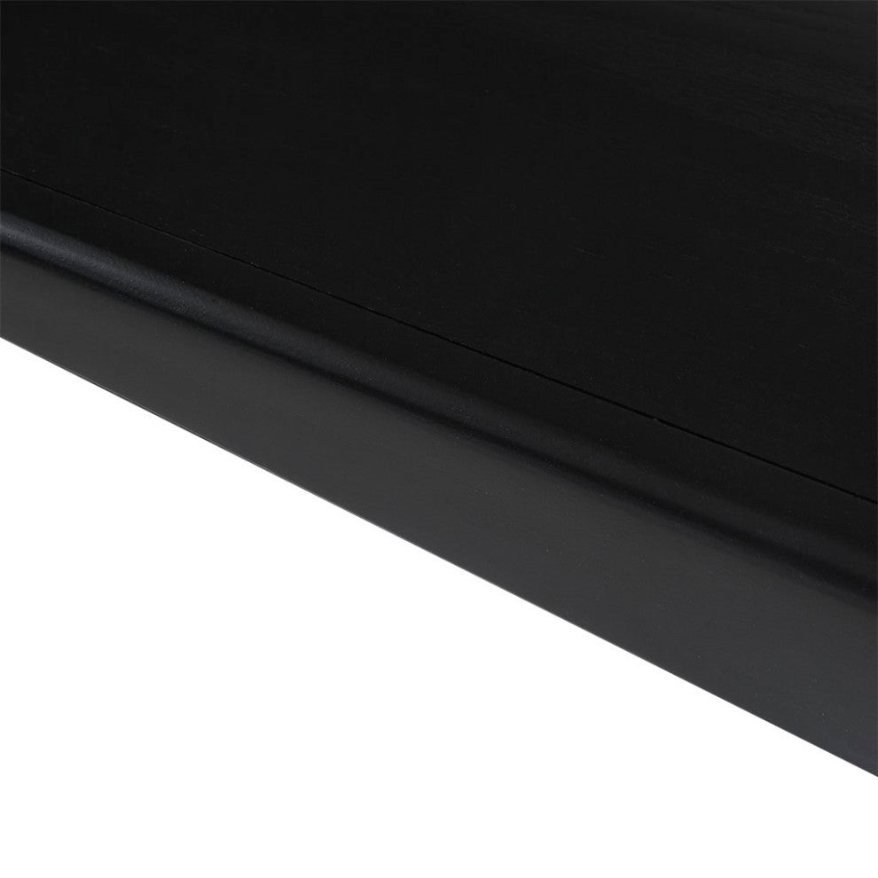 Madison Park Parker Mid-Century Modern Natural Wood Coffee Table, Black