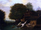 Paul Cezanne The Landscape with Mill, 21"x28" Gallery Wrapped Canvas Print
