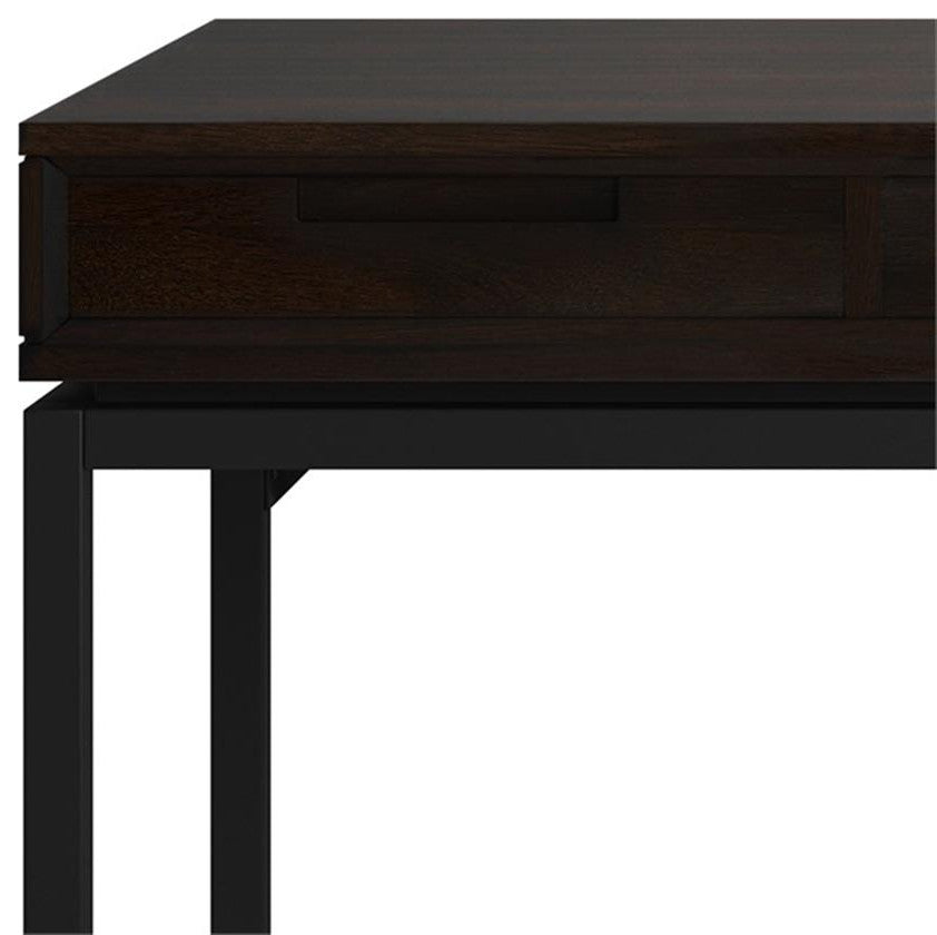 Banting SOLID HARDWOOD Modern Industrial 60 inch Wide Desk in Hickory Brown