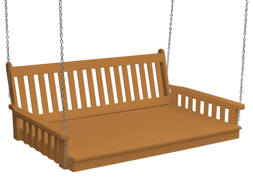 Traditonal English Swingbed, Cedar, 75 Inch