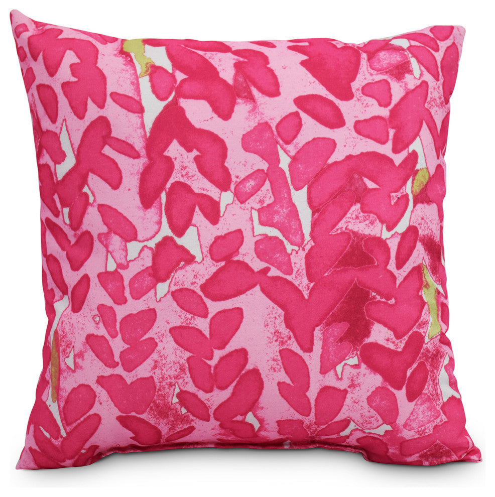 Flower Bell Decorative Floral Throw Pillow, Pink, 18"