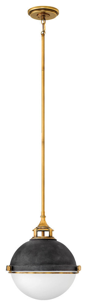 Pendant Fletcher Stem Hung Pendant in Aged Zinc