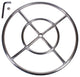 18" Round Fire Pit Burner Ring, Stainless Steel, Double Ring