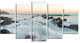 "Bay of Biscay Sunrise Waves" Extra Large Wall Art Landscape, 5 Panels, 60"x32"