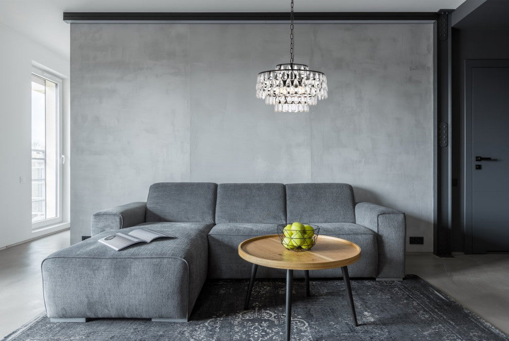 Elegant Lighting Mila 5-Light Pendant Black