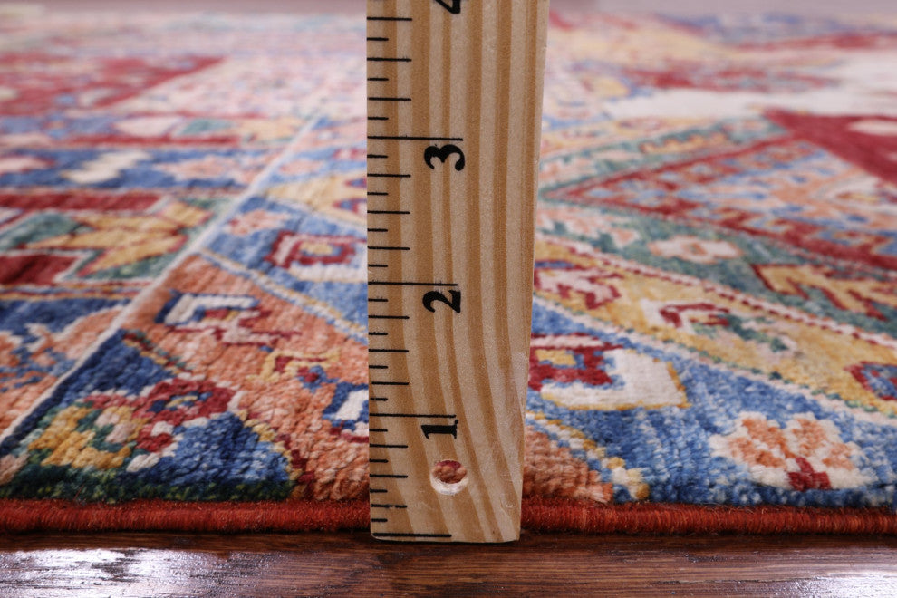 Super Kazak Hand-Knotted Wool Rug 5' 8" X 8' 3" Q10081