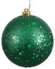 Vickerman N591024Dq 4" Emerald Sequin Ball Ornament, 6 Per Bag