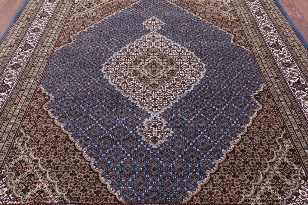 Persian Tabriz Wool and Silk Handmade Rug 7' 10" X 10' 0" Q8914