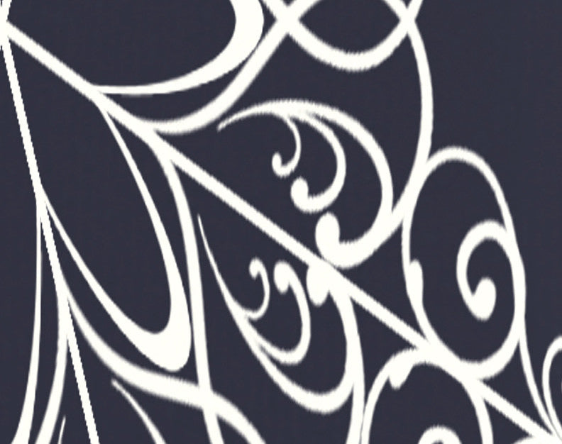 Snowflake Holiday Geometric Print Kitchen Towel, Navy Blue