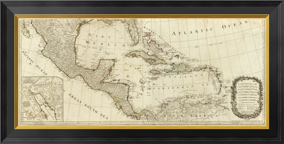 A New Map, With The West India Islands (Southern), 1786, 34"x17"