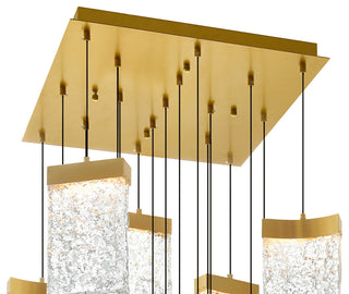 Lava Integrated LED Chandelier, Brass, 24"