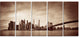"Manhattan Financial District" Canvas Print60"x28", 5-Panels