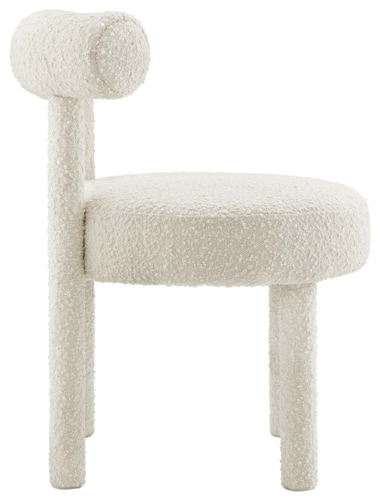 Toulouse Boucle Fabric Dining Chair - Ivory