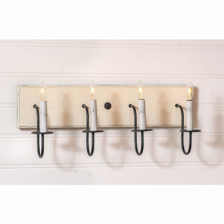 4 Arm Vanity Light, Rustic White