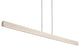 Una LED Linear Pendant 48" White Washed Oak, Downlight Only, 2700K