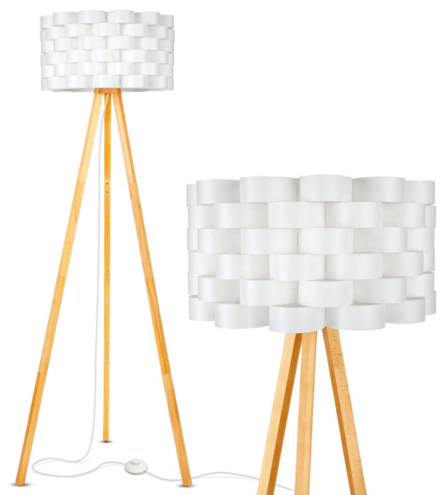 Brightech Bijou LED Tripod Floor Lamp Contemporary Design for Modern Living Room